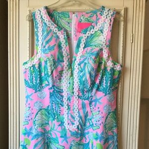 Lilly Pulitzer Madevilla Baby Cotton Shift Dress w Embroidery Size 2 NWT